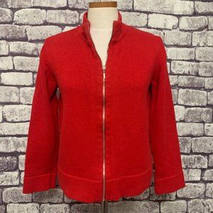 Liz Claiborne Red Zip Up Jacket Size Large